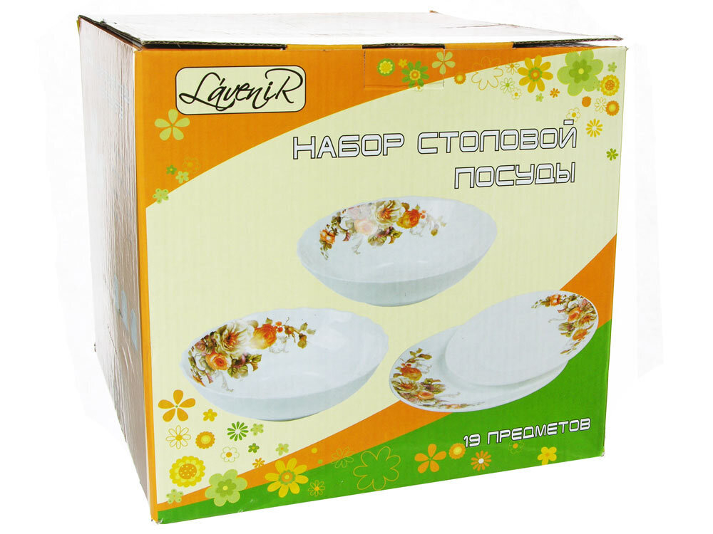 Столовый набор 19 предметов "Чайные розы" (78921)