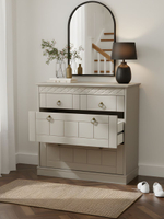 Комод с ящиками, 79х37х77, для одежды и игрушек, в прихожую, серый, МДФ, Dipriz