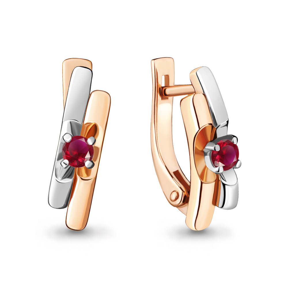 942011к Серьги из Золота с рубинами из коллекции "Darling"