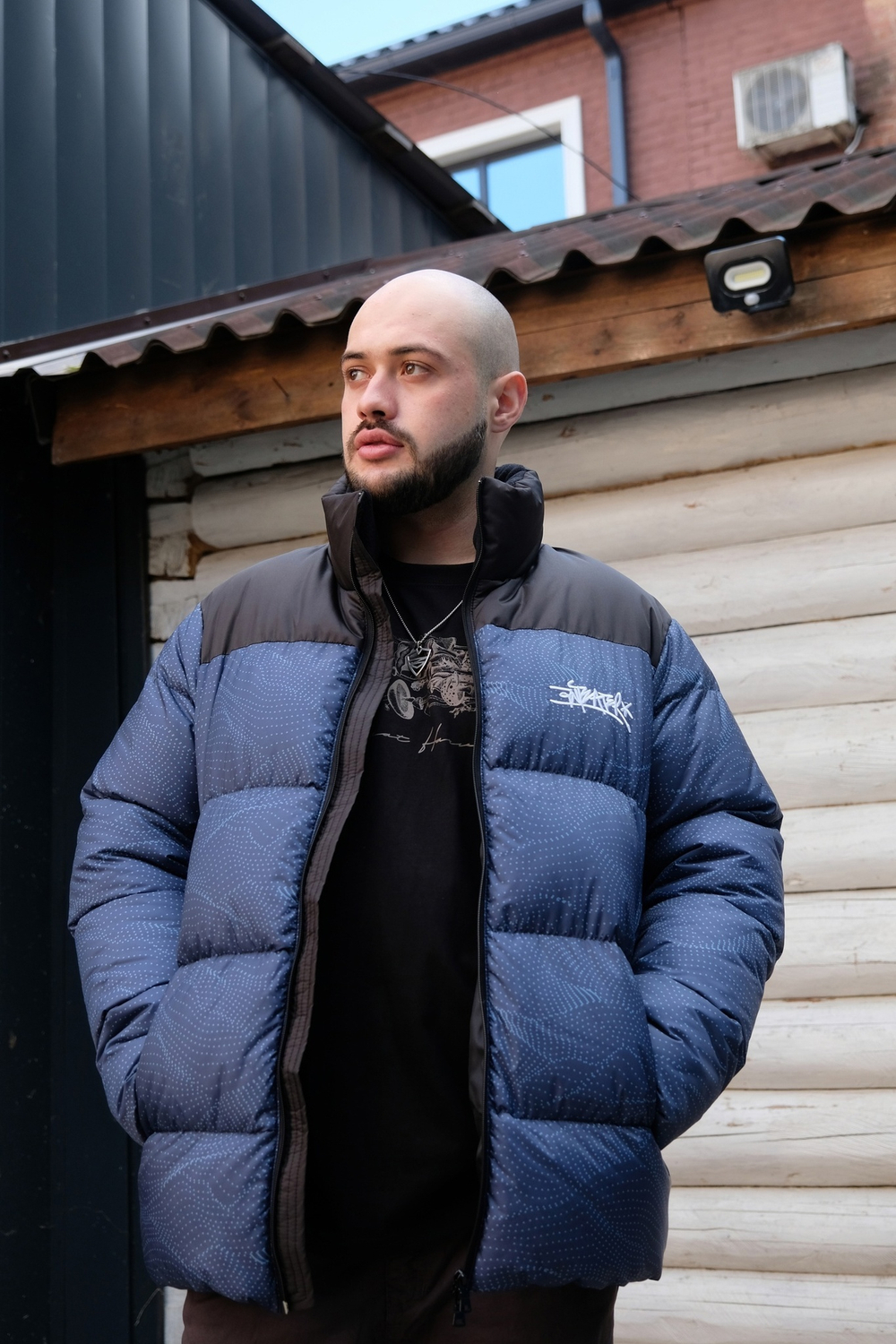 Куртка ANTEATER Downjacket-Navy-Waves