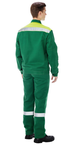 Костюм "ТИМБЕР" мужской (куртка и брюки), цвет: зеленый с лаймом