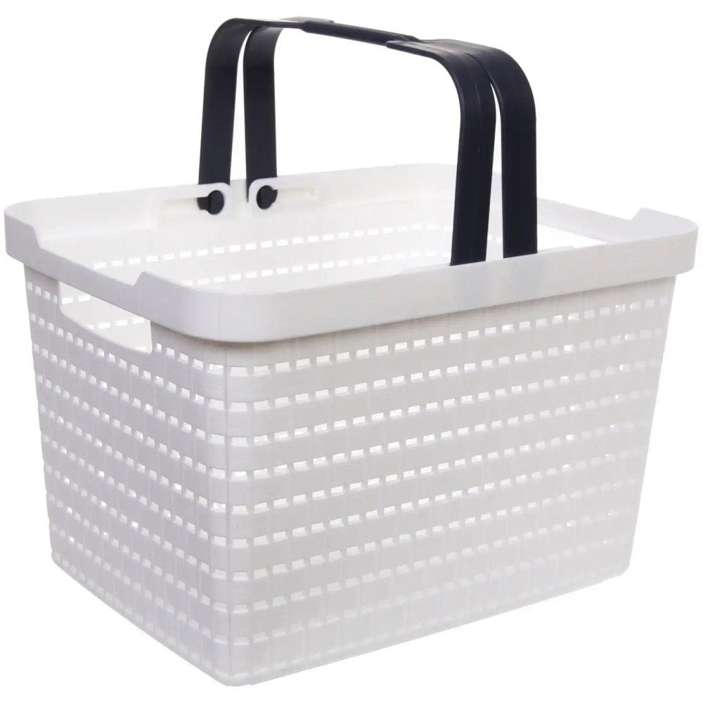 Корзинка для хранения с ручками «ФЛОДАРЛИНГ», цвет белый, 35*25.5*22.5см