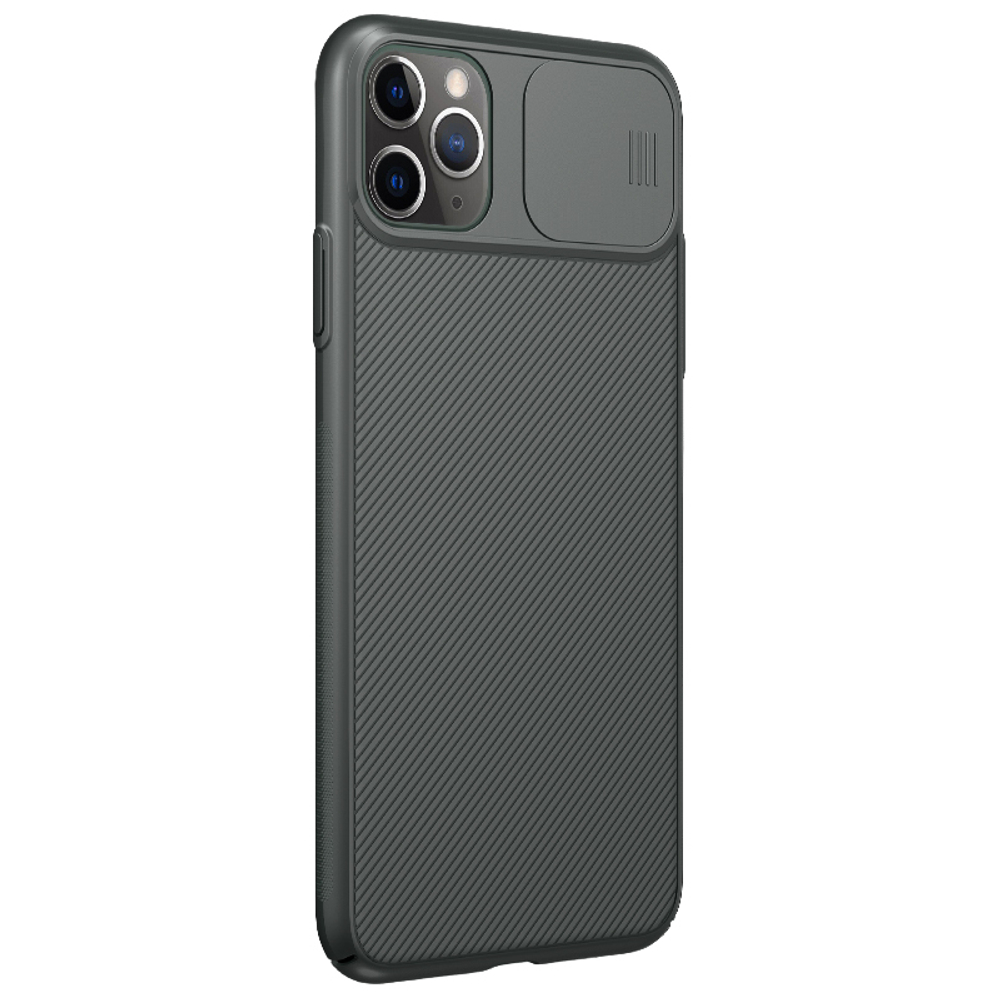 Чехол зеленого цвета (Dark Green) от Nillkin с защитной шторкой для камеры на iPhone 11 Pro Max, серии CamShield Case