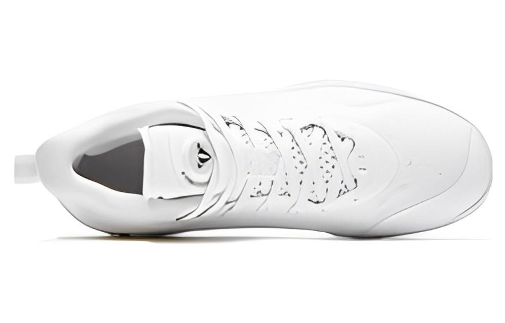 QIAODAN Fang Pro 2 Cushioning Slip Resistant Abrasion Resistant Mid top Performance Basketball Shoes Men"s White