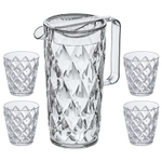 Набор кувшин и стаканы crystal, 1,6 л, 4 шт.