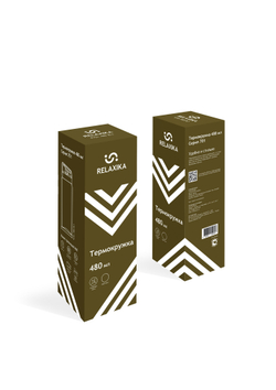 Термокружка Relaxika 701 (0,48 литра), хаки (без лого)