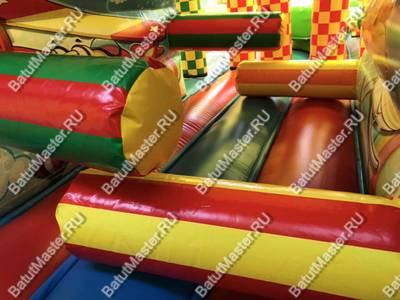 Коммерческий надувной батут "Сказочный комплекс" с крышей 2, 12,8*8*6 м