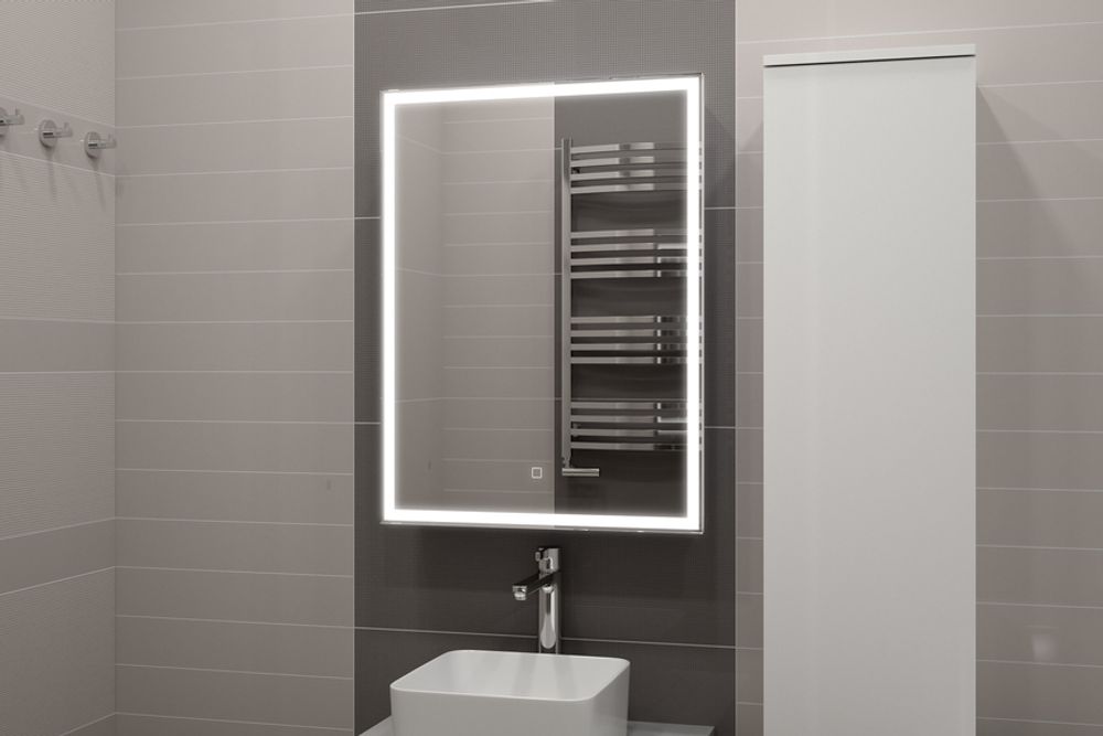 Зеркало-шкаф Континент Allure LED 600*800 правый с розеткой