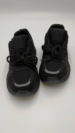 Кроссовки женские экокожа арт. 841-11 цвет "чёрный"