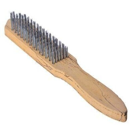 Щетка металлическая 6-ти рядная с деревянной ручкой
