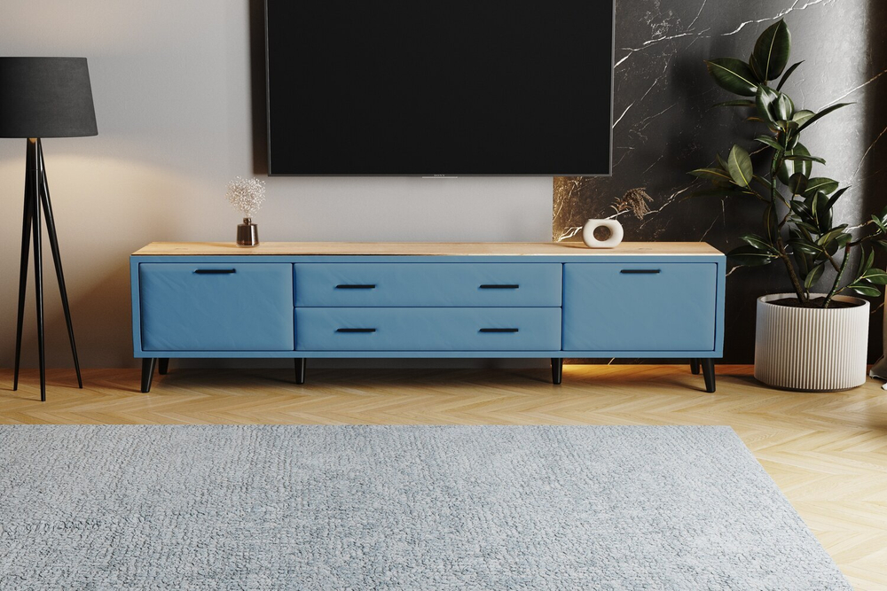 Тумба ТВ Пай 2,0, Светло-голубой