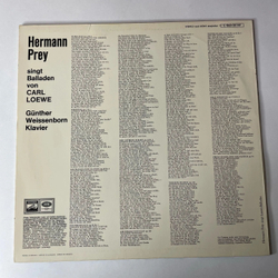 Винтажная виниловая пластинка LP Герман Оскар Карл Бруно Прей Hermann Prey, Carl Loewe, Gunther Weissenbor, Hermann Prey Singt Balladen Von Carl Loewe (Германия 1966)