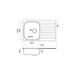 Мойка Omoikiri Kashiogawa 79-IN нерж. сталь | Нержавеющая сталь