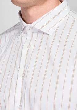 Мужская рубашка в полоску (белая) Л7