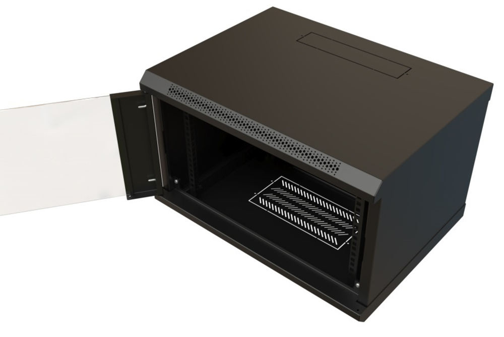 Шкаф настенный 19", 9U WRLine WR-TW-0966-GP-RAL9004