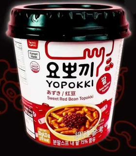 Токпокки (рисовые клецки) Yopokki со сладким соусом из красной фасоли, 120 гр