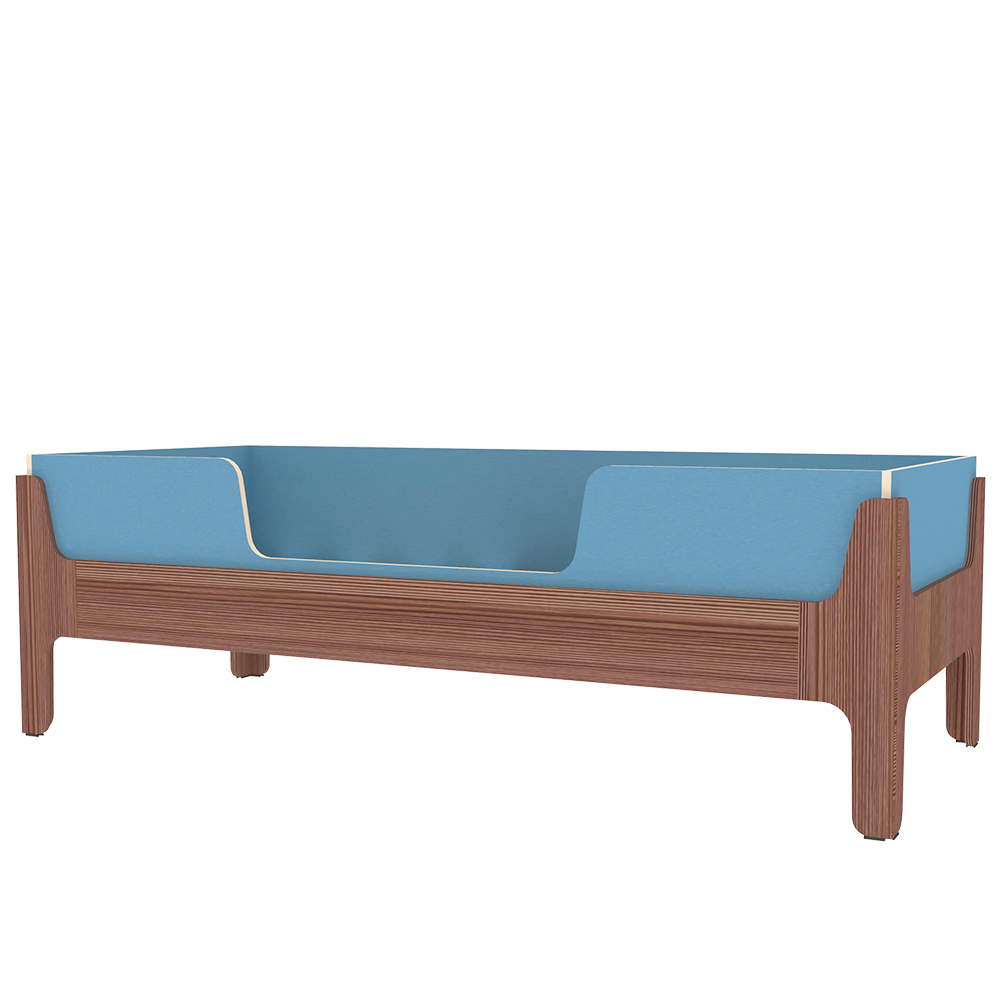 Кровать односпальная КарИВи Лотос  Бодего Темный Светло-синий, голубой