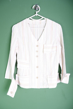 Блузка в полоску, маркировка 164-88-96, визуально на 44 размер