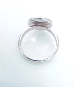 Кольцо Эстерелла 925 пробы, с родированием, с синтетическим опалом/Ф