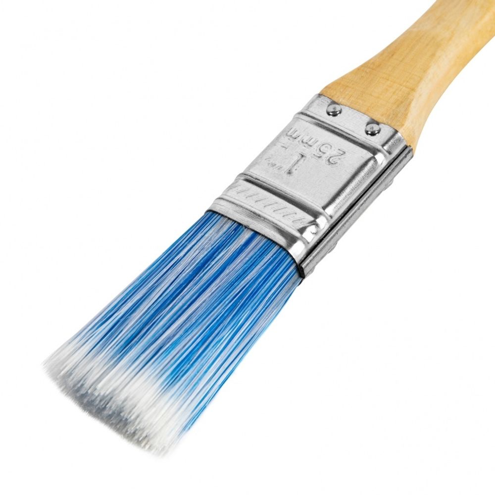 83069 Кисть плоская "Евро" 1", искусственная щетина 25мм, деревянная ручка  MTX