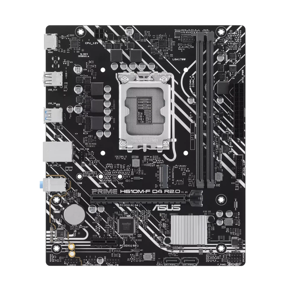 Материнская плата ASUS PRIME H610M-F D4 R2.0 (H610M-F D4 R2.0)