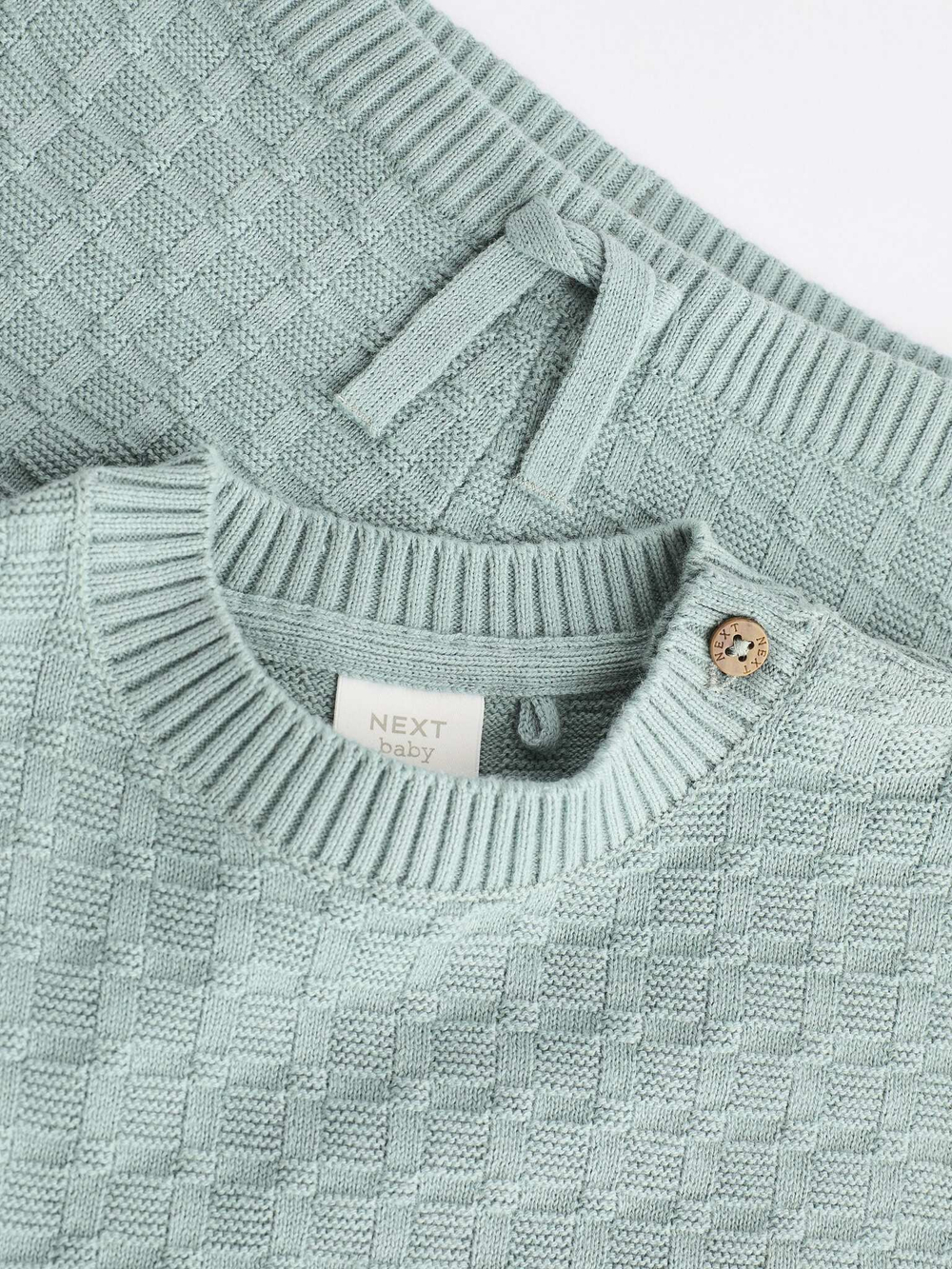 Вязаные свитер и брюки в комплекте для малышей Next Q96-770, Бирюзовый