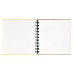 Скетчпад 195х195 мм, 48 л, блок - белый офсет, зелёный офсет, крафт-бумага 80 г/м², арт. 62827