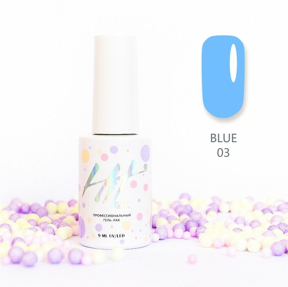 Гель-лак Blue ТМ &quot;HIT gel&quot; №03, 9 мл