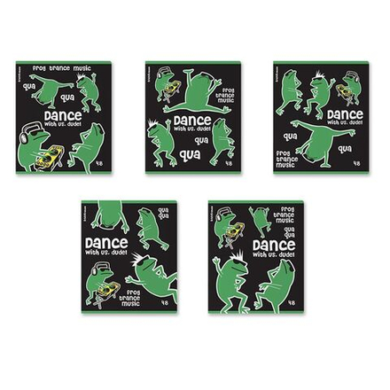 Тетрадь А5 48л кл. Erich Krause "DJ Frog ", пластик, MIX-PACK