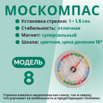 Компас жидкостный Москомпас Модель 8R водонепроницаемый