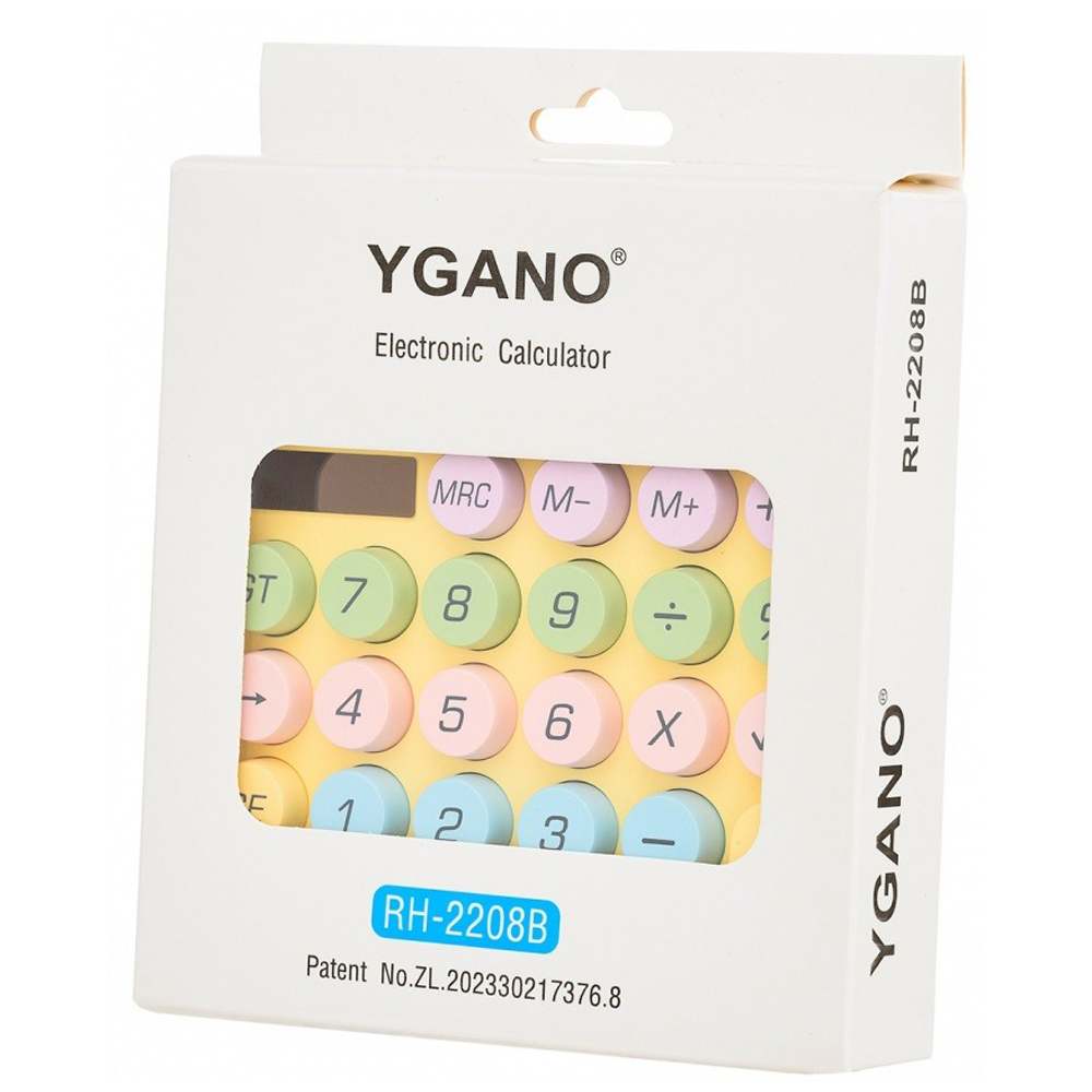 Калькулятор настольный YGANO 12 Bit, двойное питание, 12-разрядный, размер 15,4*14,6*2,6 см