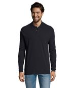 Рубашка поло мужская Sol's Star с длинным рукавом. Тёмно-синий  M