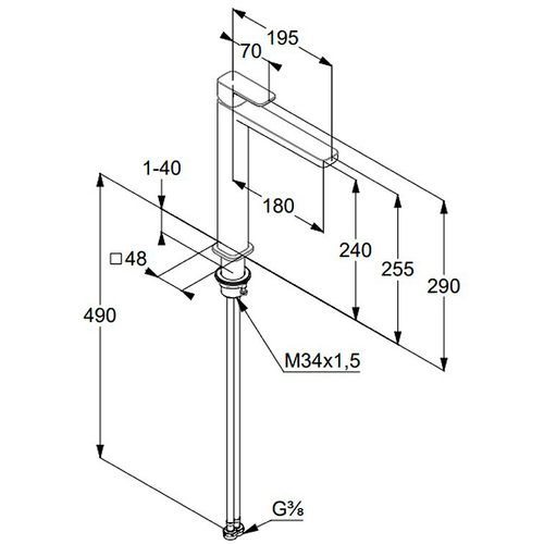 Смеситель для раковины Kludi Renon 240 422980575 хром