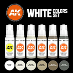 Набор акриловых красок AK Interactive White Colors Set