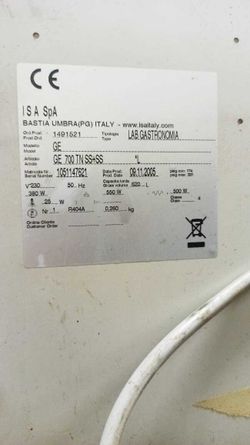 Уплотнитель для холодильного шкафа ISA GE 700 TN размер 1555*675 мм(004) по пазу