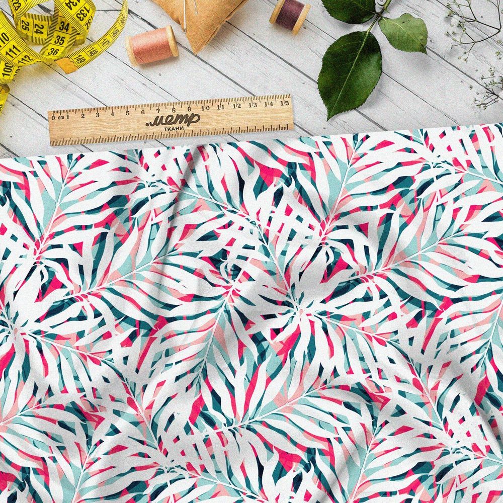 Ткань саржа очаровательный цветочный принт