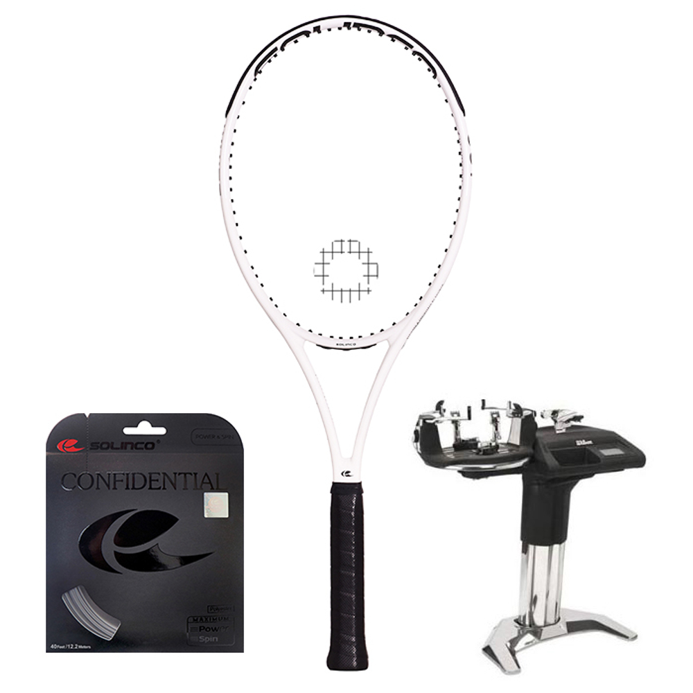Теннисная ракетка Solinco Whiteout 305 XTD 18x20 + Струны + Натяжка