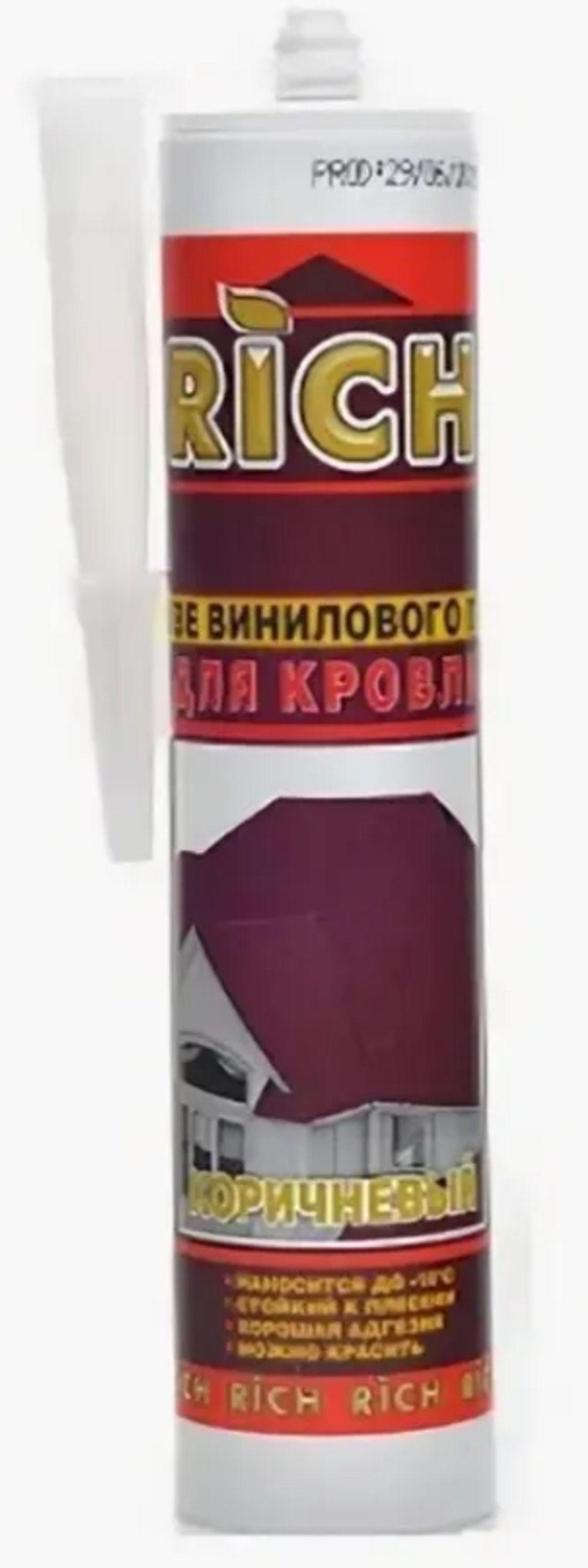 РИЧ герметик коричневый кровельный каучуковый 310мл (ящ.15шт)
