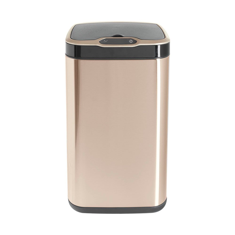 Ведро для мусора сенсорное, квадратное, внутр ведро, Foodatlas JAH-6311, 13 л (золотой)