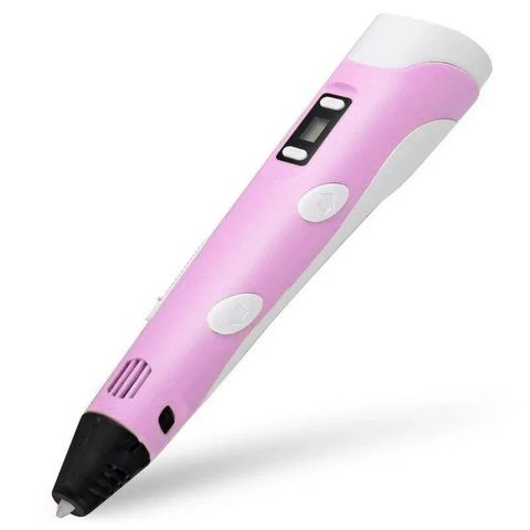 3D ручка c LCD дисплеем 3D Pen 2, цвет розовый