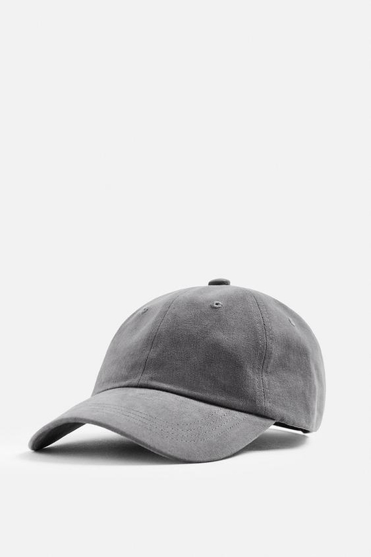 ZARA КЕПКА SOFT, МЯГКИЙ СЕРЫЙ