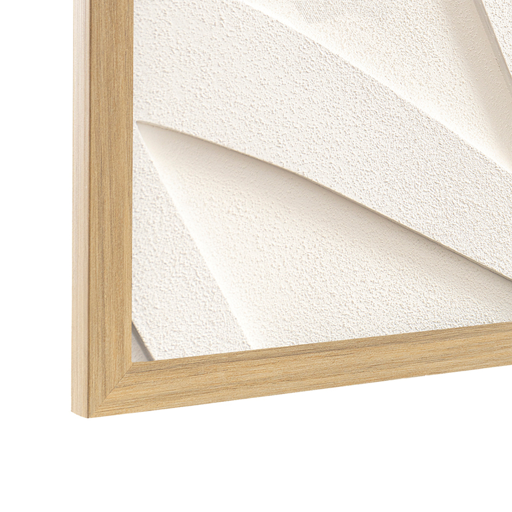 Панно декоративное с эффектом 3d minimalism, 70х100 см, с бежевой рамкой