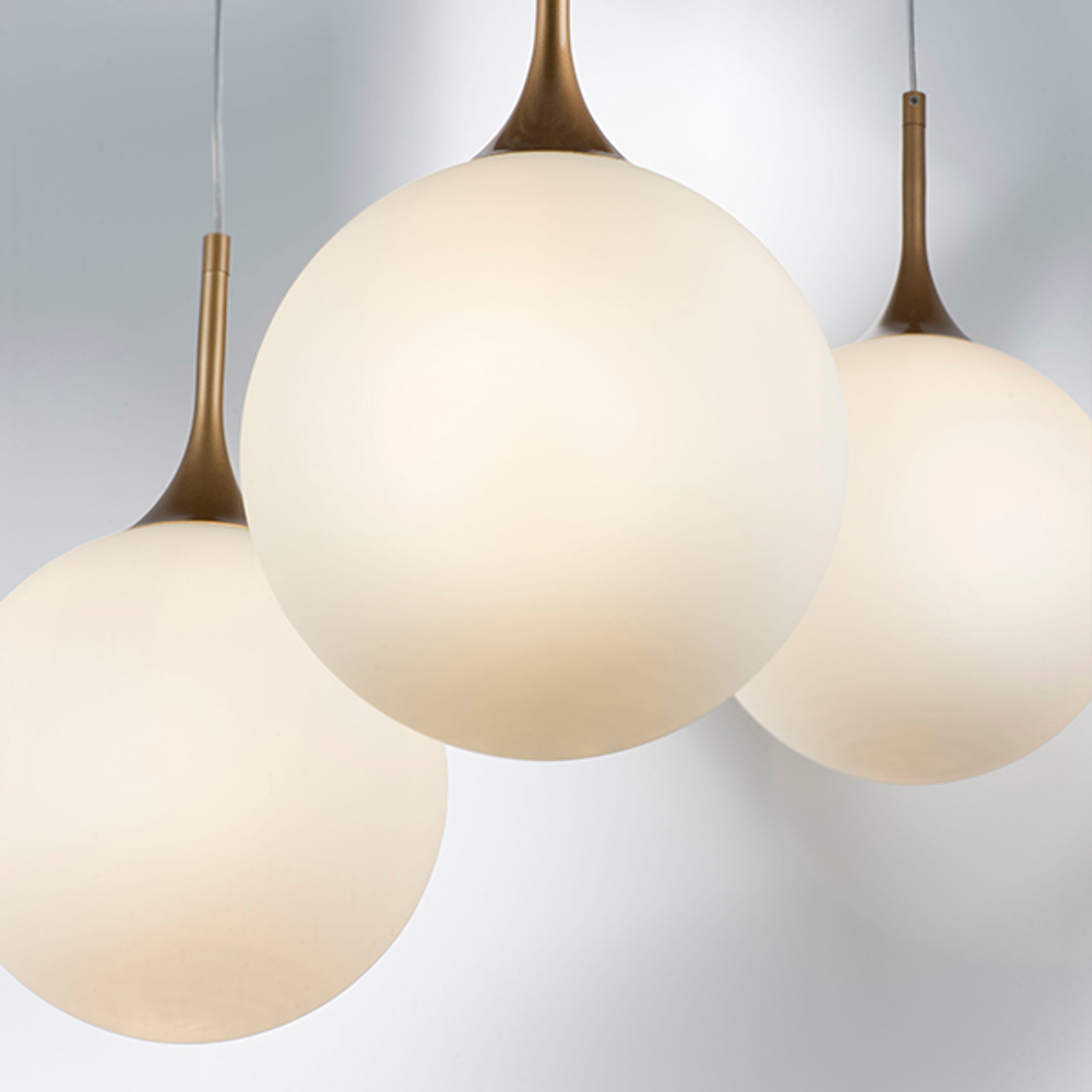 813032 Подвес GLOBO 1х40W E14 золото/белый