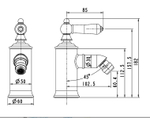F375109C BRAVAT ART смеситель для биде, хром (к/к 8)