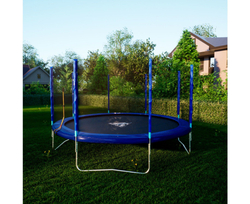 Батут DFC Trampoline Fitness с сеткой 14ft Синий