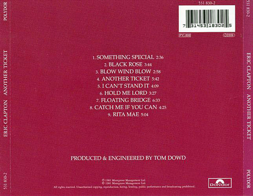 Eric Clapton / Another Ticket (CD)