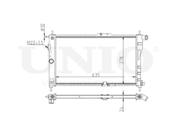 Радиатор охлаждения двигателя UNIO RAD-10063