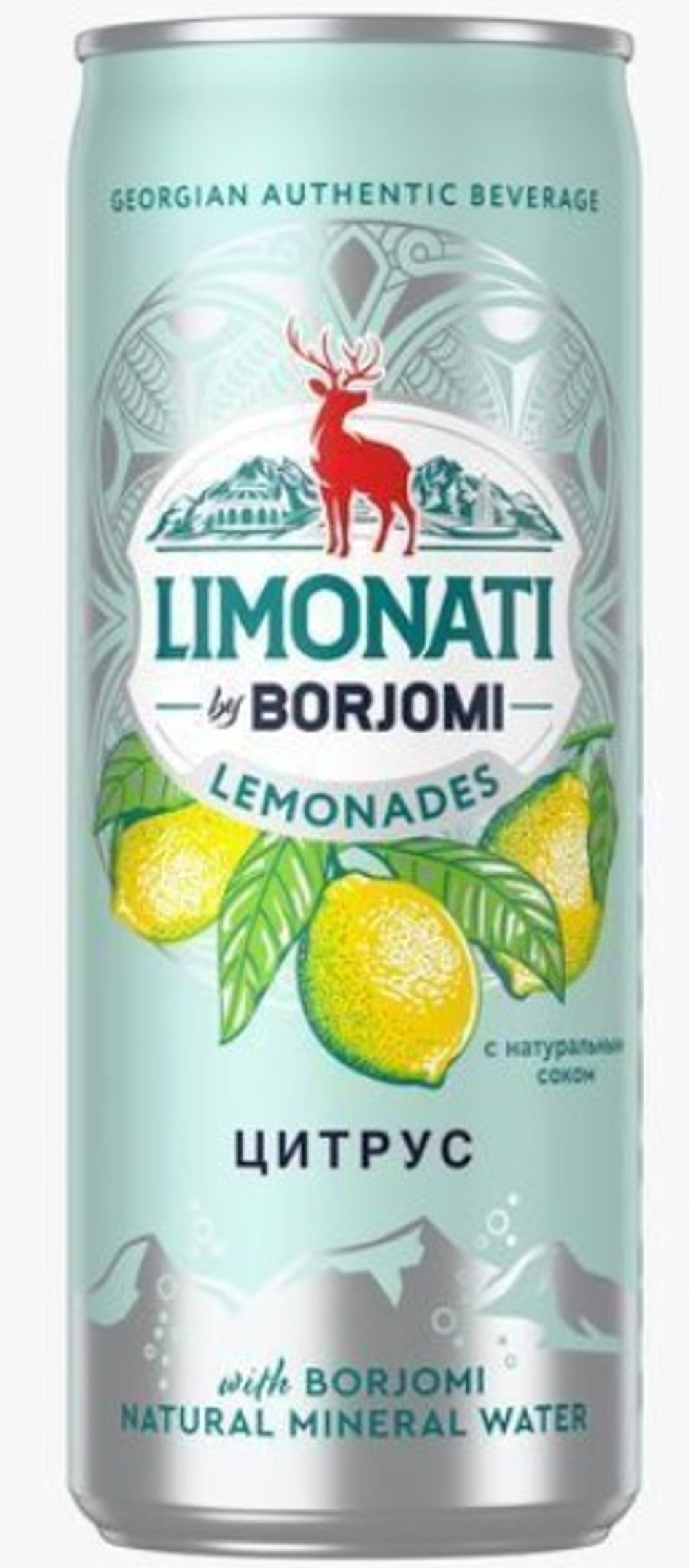 Грузинский Лимонад Limonati by Borjomi Цитрус, in can 0,33 л.