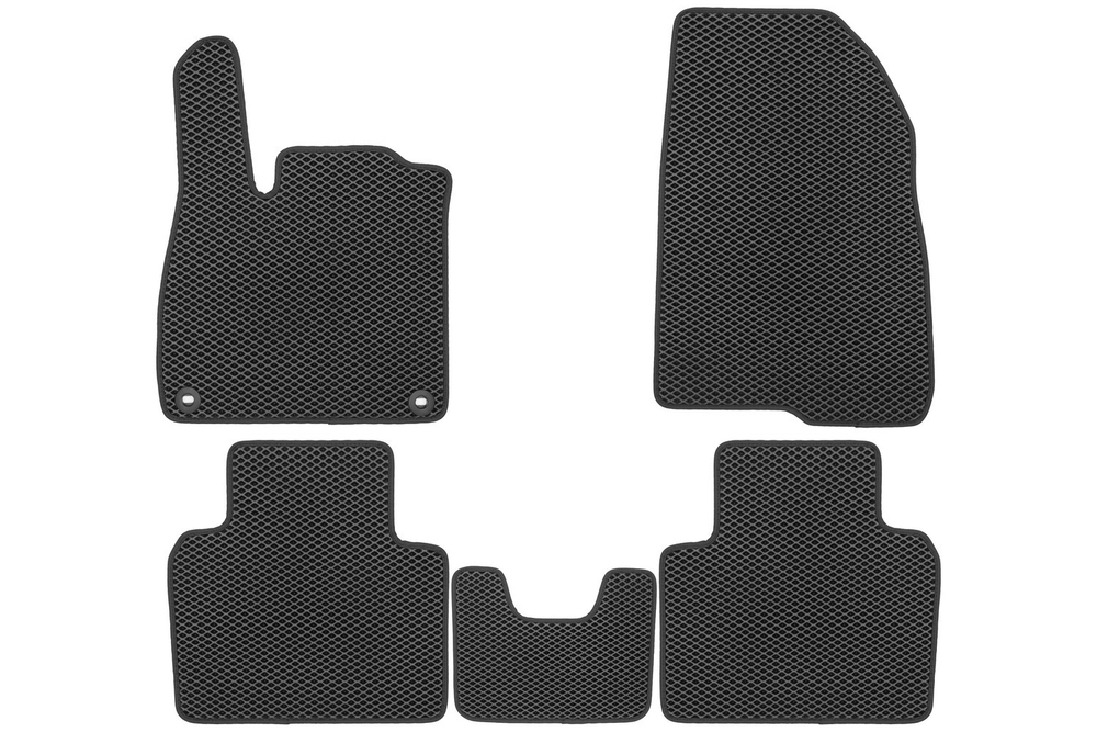 Коврики в салон для HONDA Accord 2020-, седан, (черная окантовка), 5шт. арт.EVA.B.0501804222110K