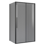 Душевое ограждение Niagara Nova NG-85-13TB-TB80-34 (130х80х195) прямоугольник,черный матовый,дверь раздвижная,стекло тонированное,2 места